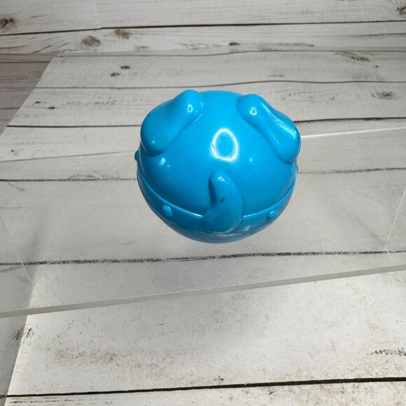 1996 McDonald’s Fisher Price Puppy Roly Poly Toy Blue Heart Design Vintage - Picture 3 of 5